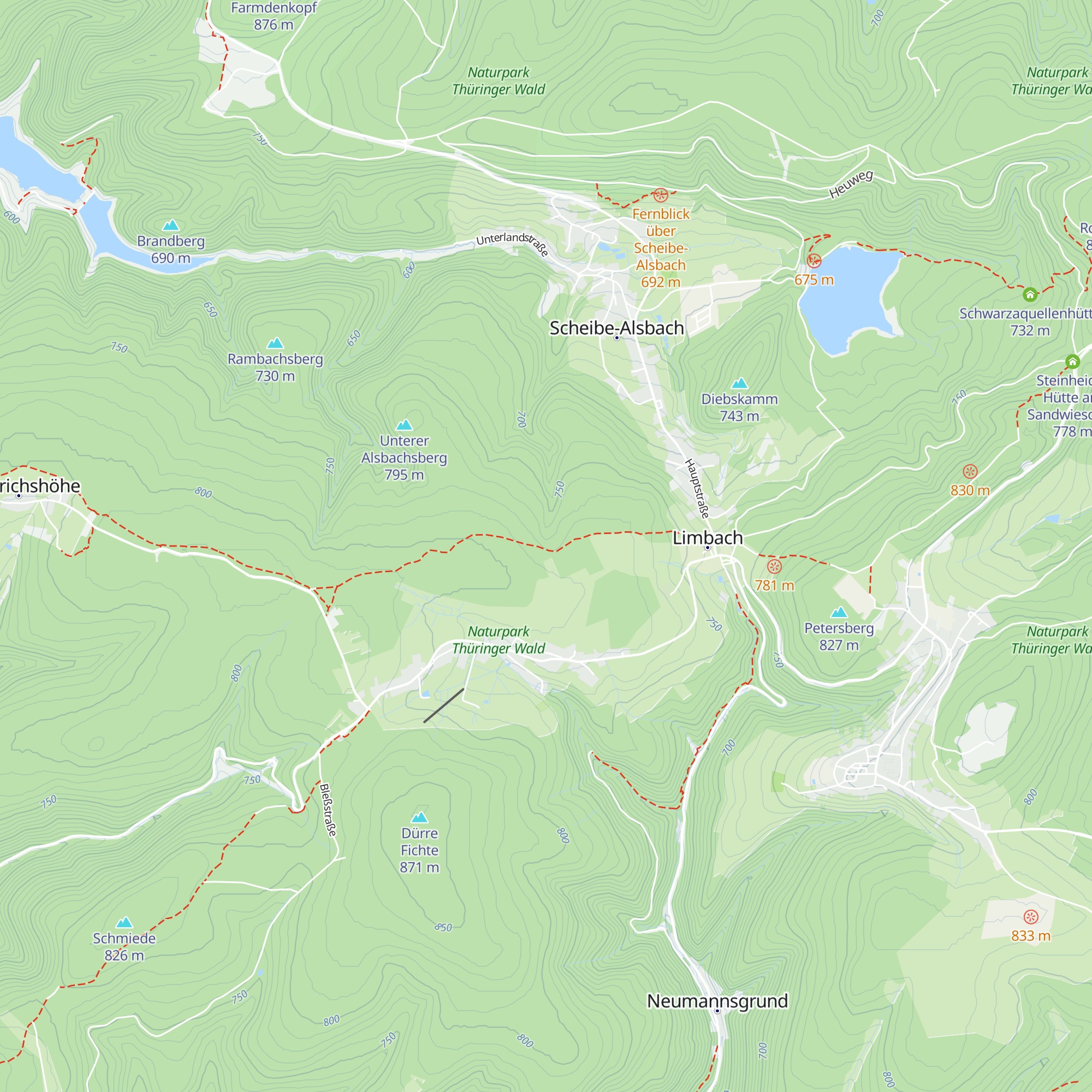 Saarhütte map