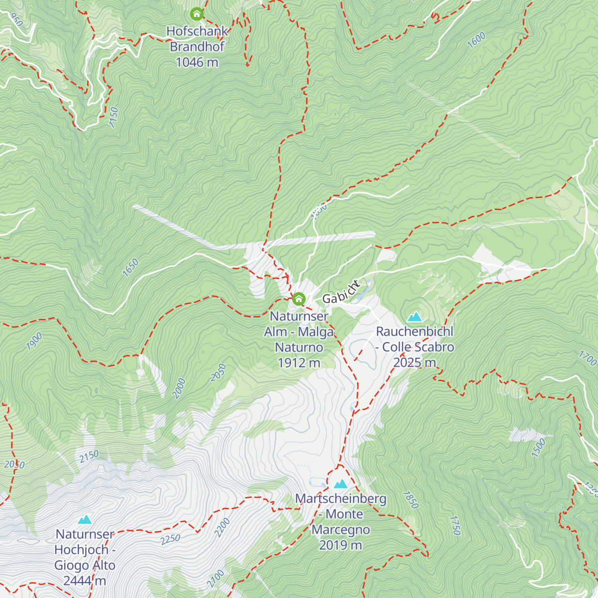 Naturnser Alm - Malga Naturno map