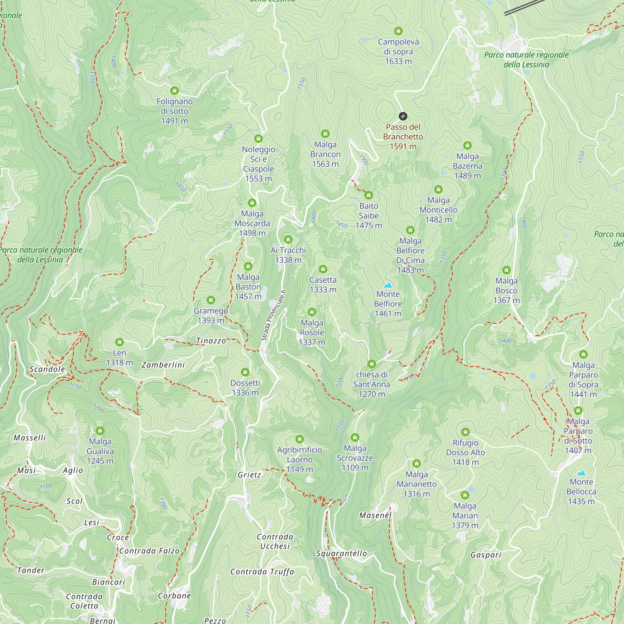 Malga Rosole map