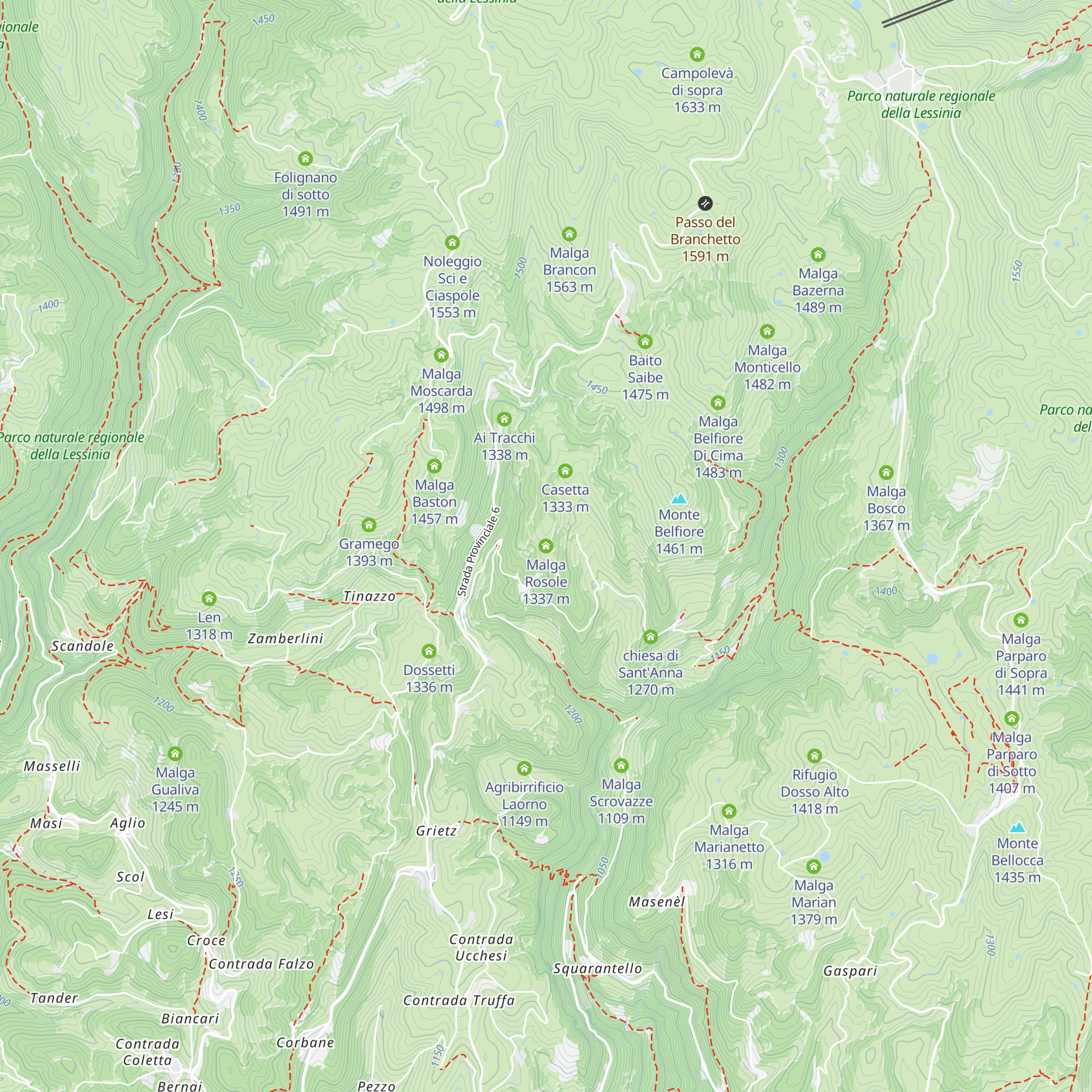Malga Rosole map