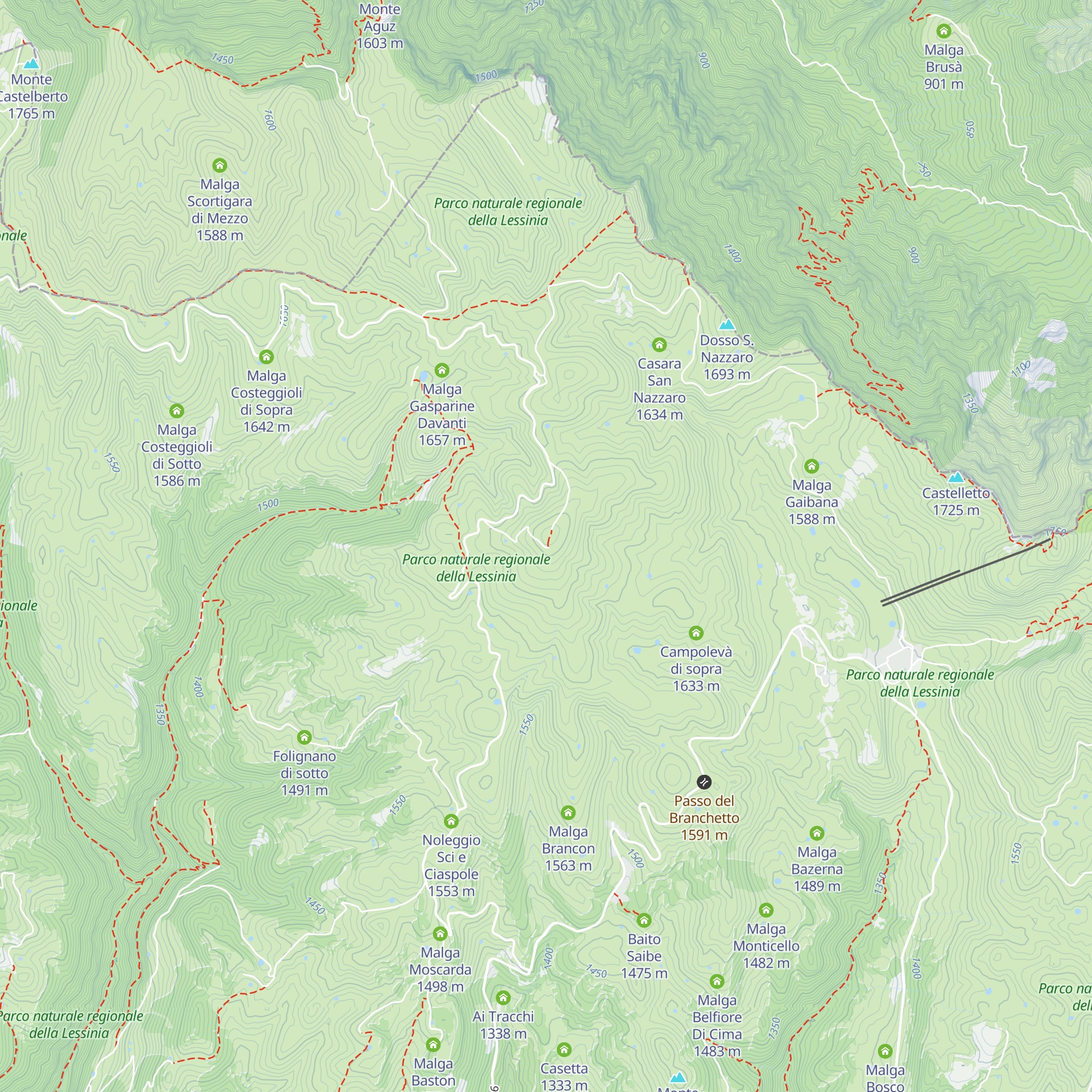 Rifugio Primaneve map