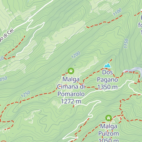 Map of Malga Cimana di Pomarolo