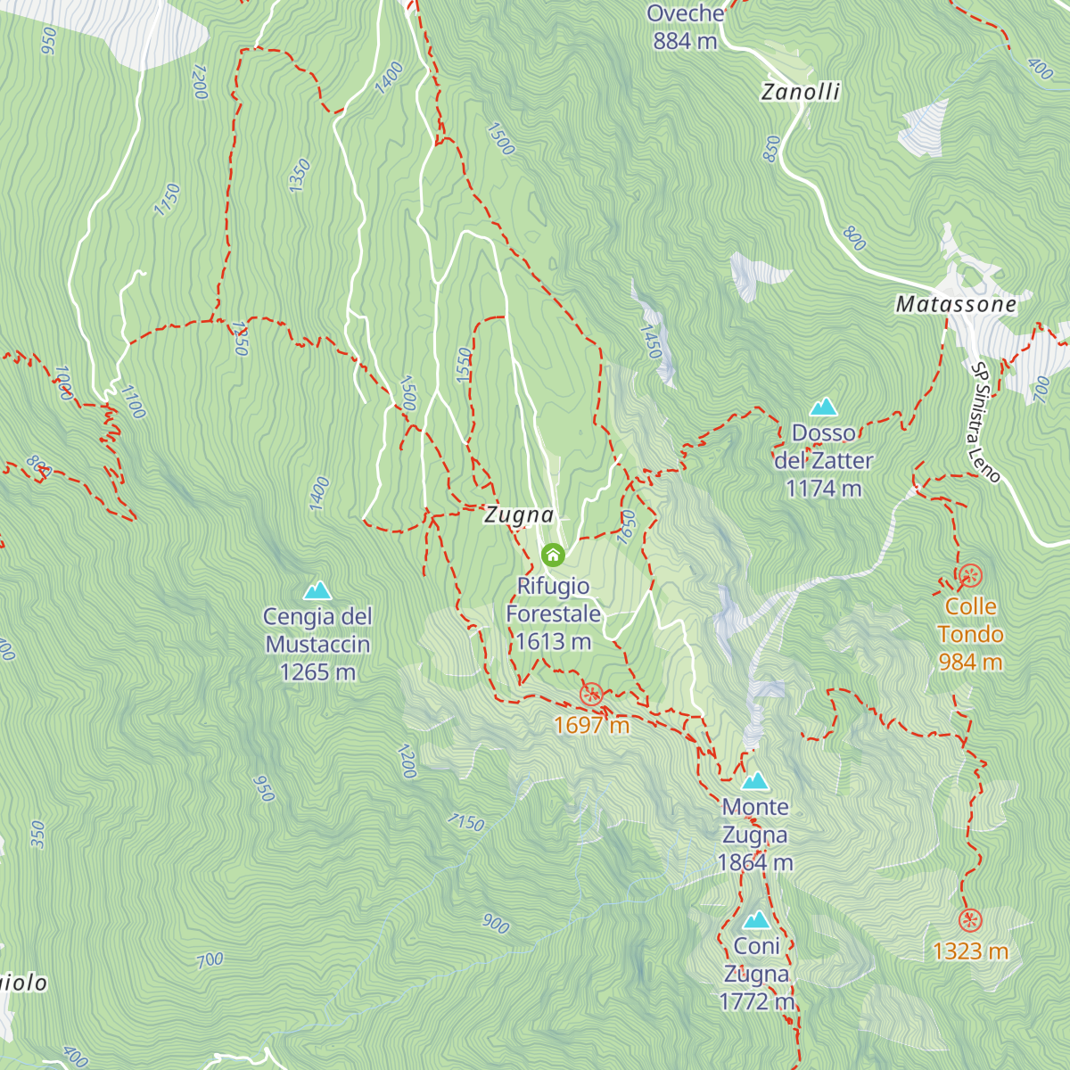 Rifugio Coni Zugna map