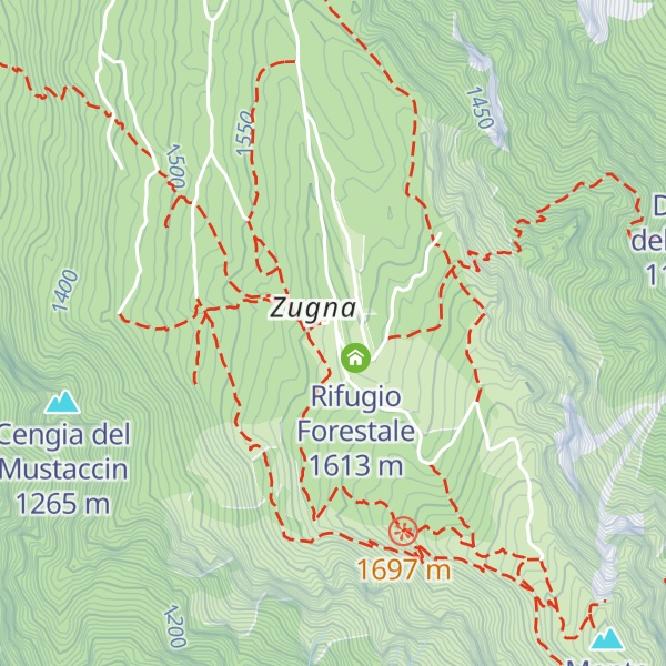 Map of Rifugio Coni Zugna