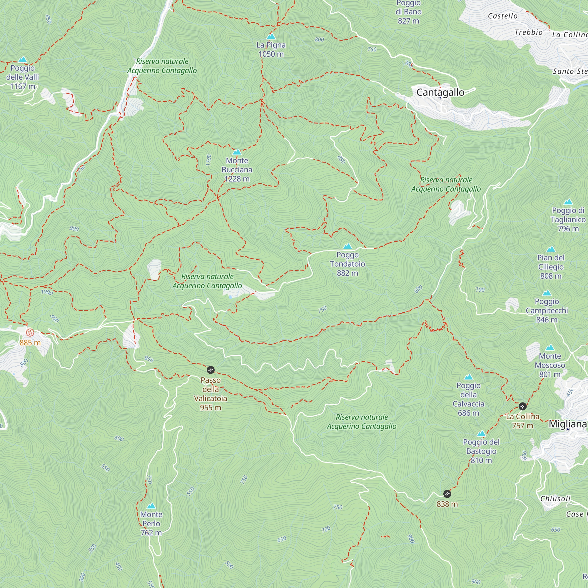 Bivacco Il Frassino map
