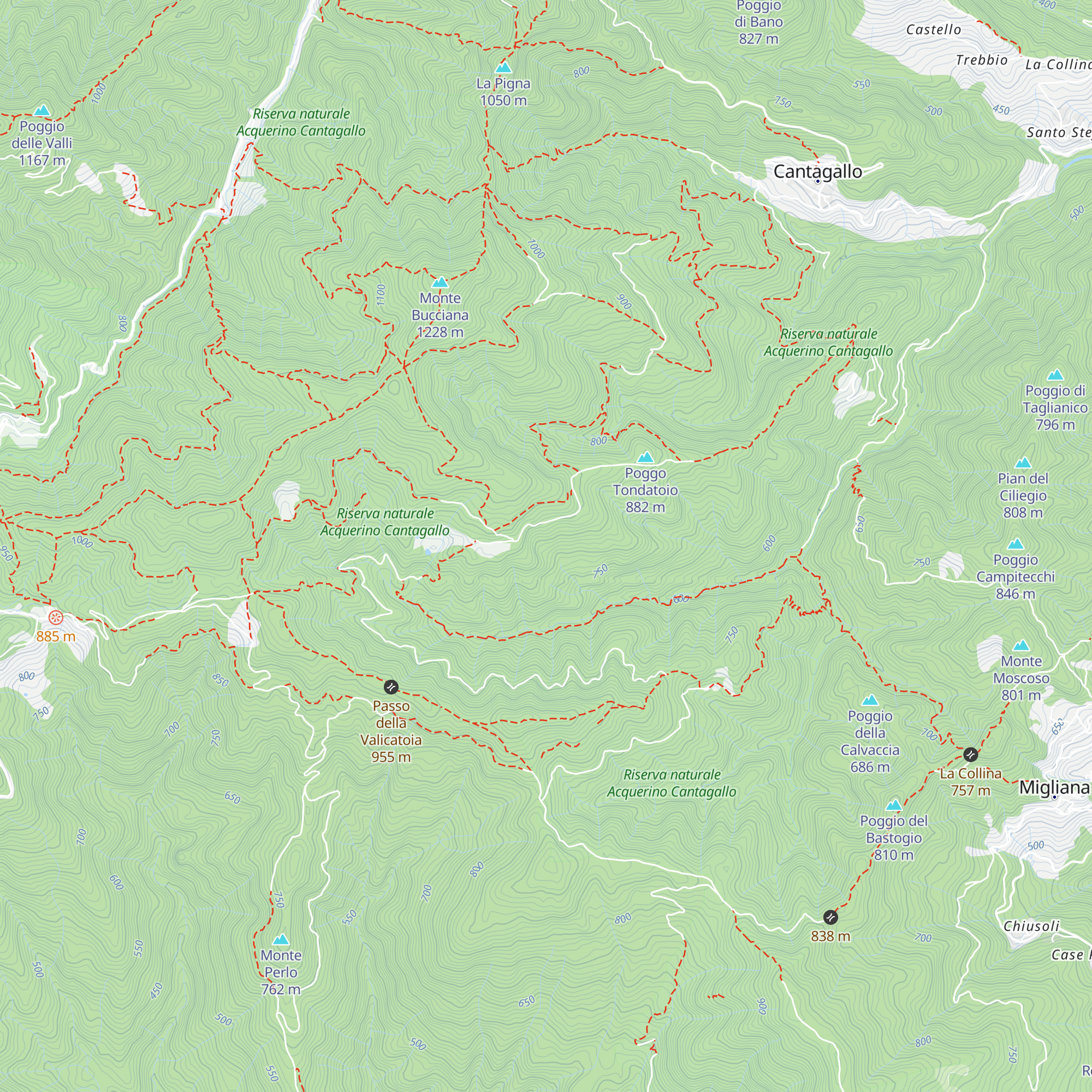 Bivacco Il Frassino map