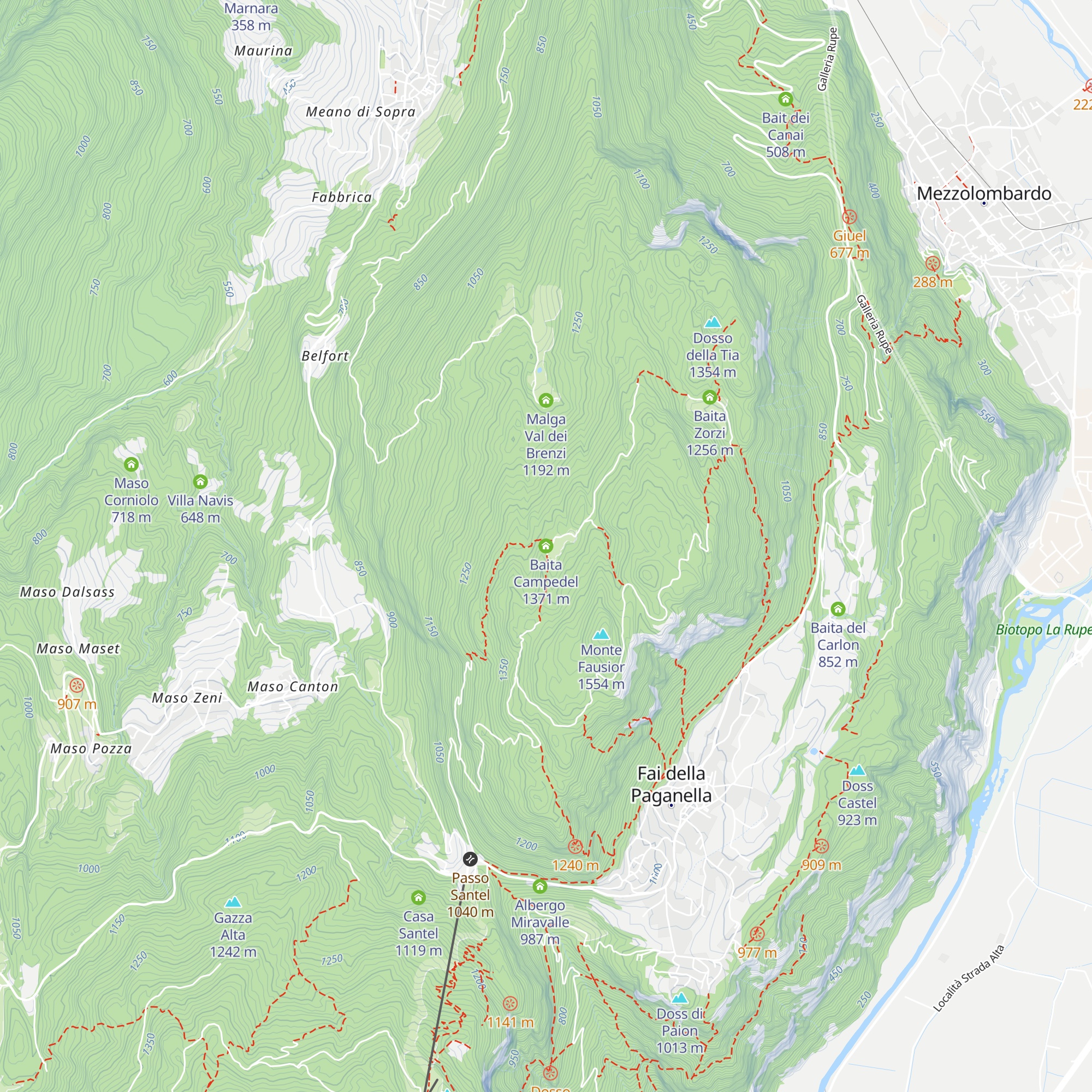 Baita Campedel map