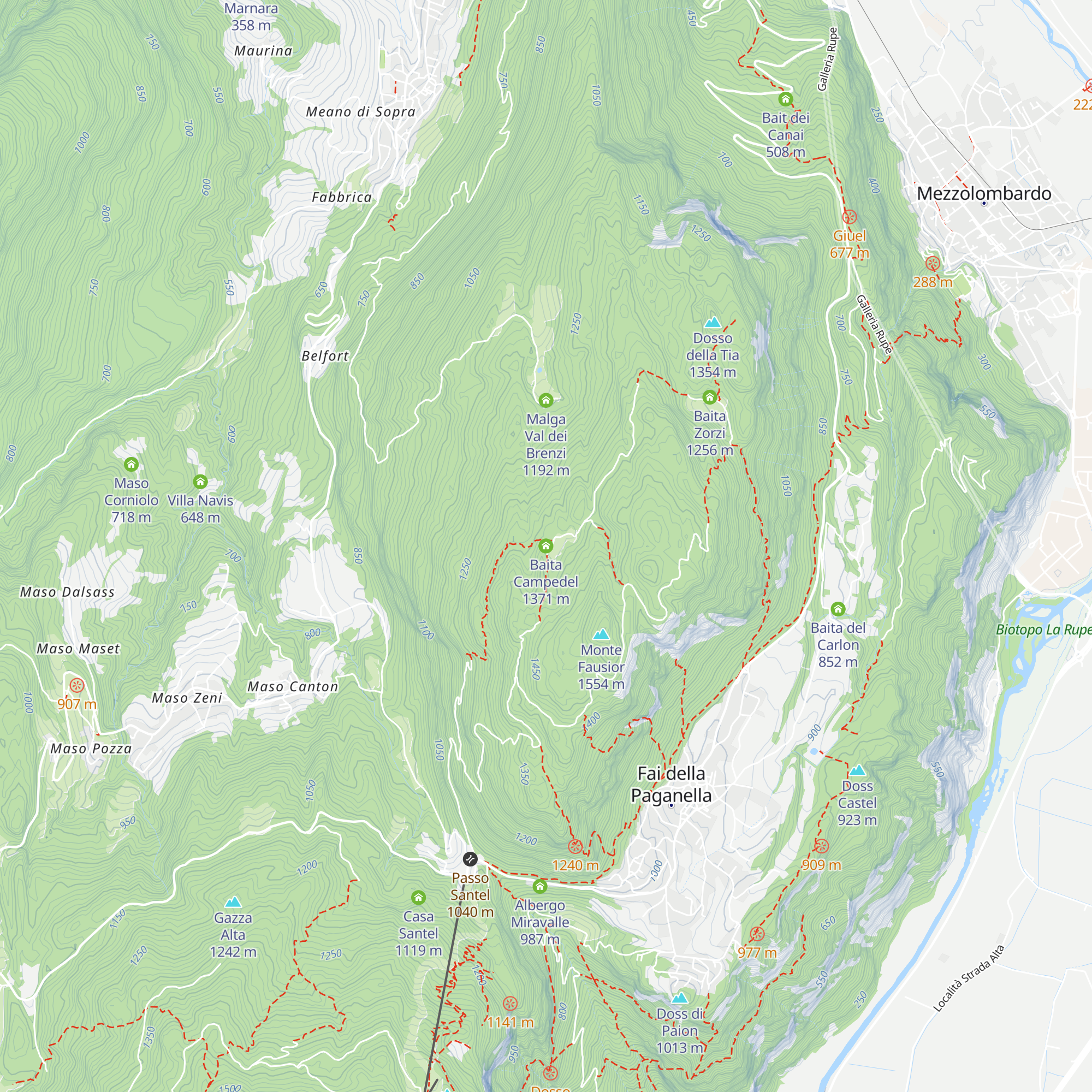Baita Campedel map