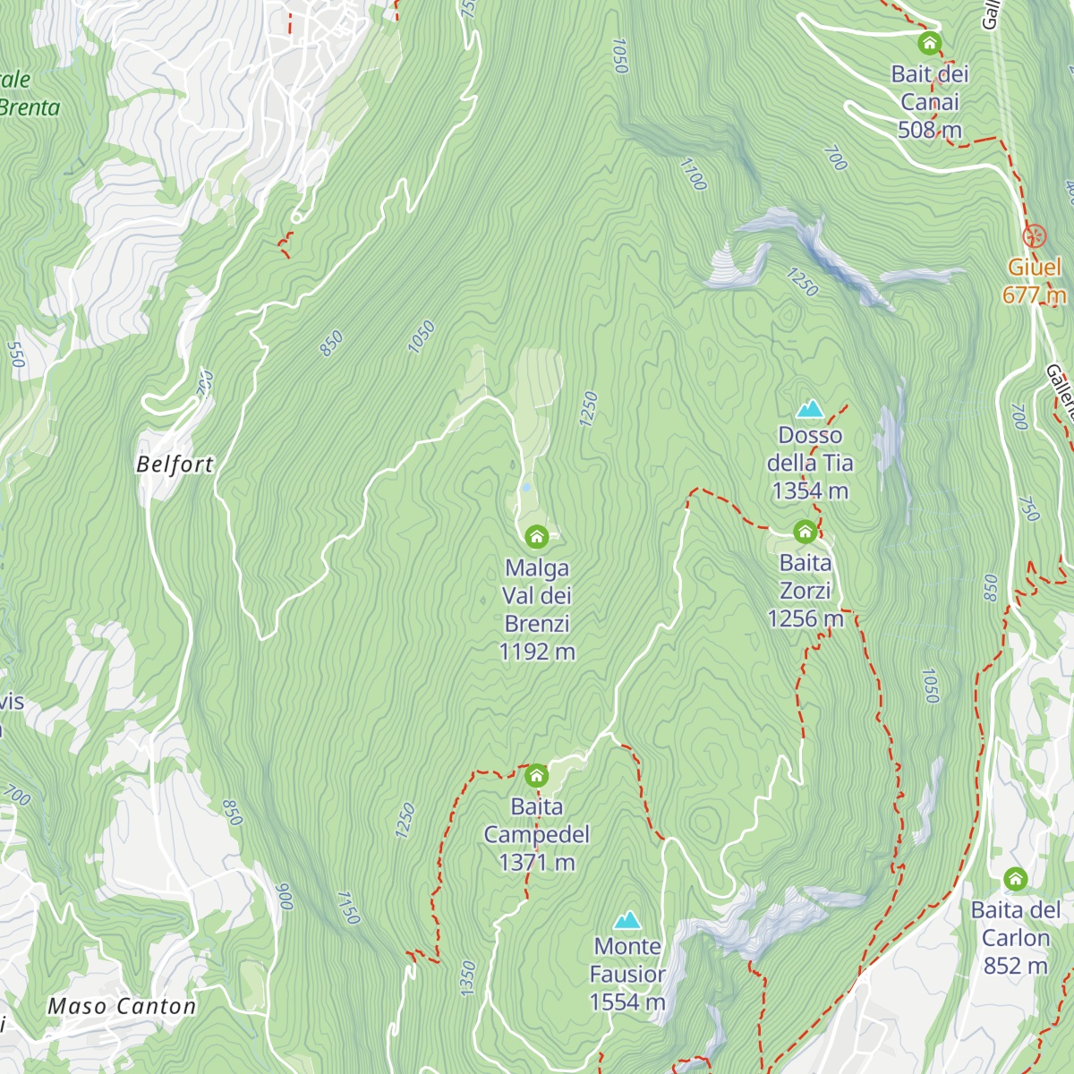 Malga Val dei Brenzi map
