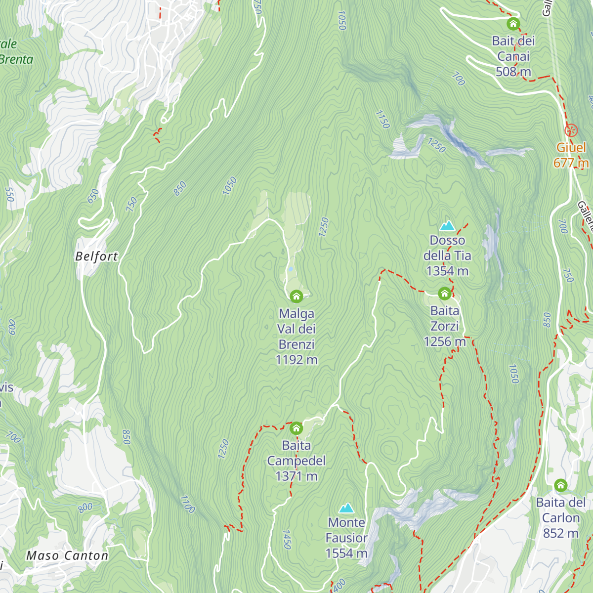 Malga Val dei Brenzi map