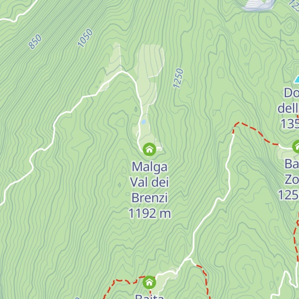 Map of Malga Val dei Brenzi