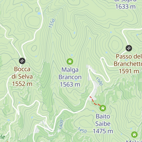 Map of Baito Brancone