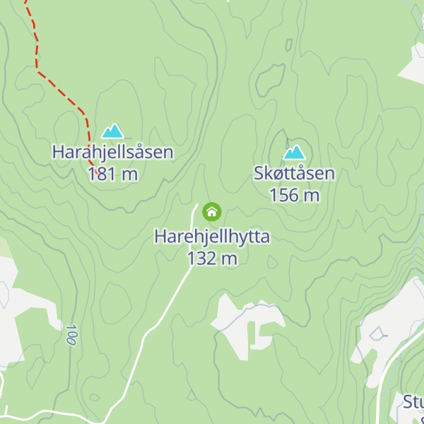 Map of Harehjellhytta