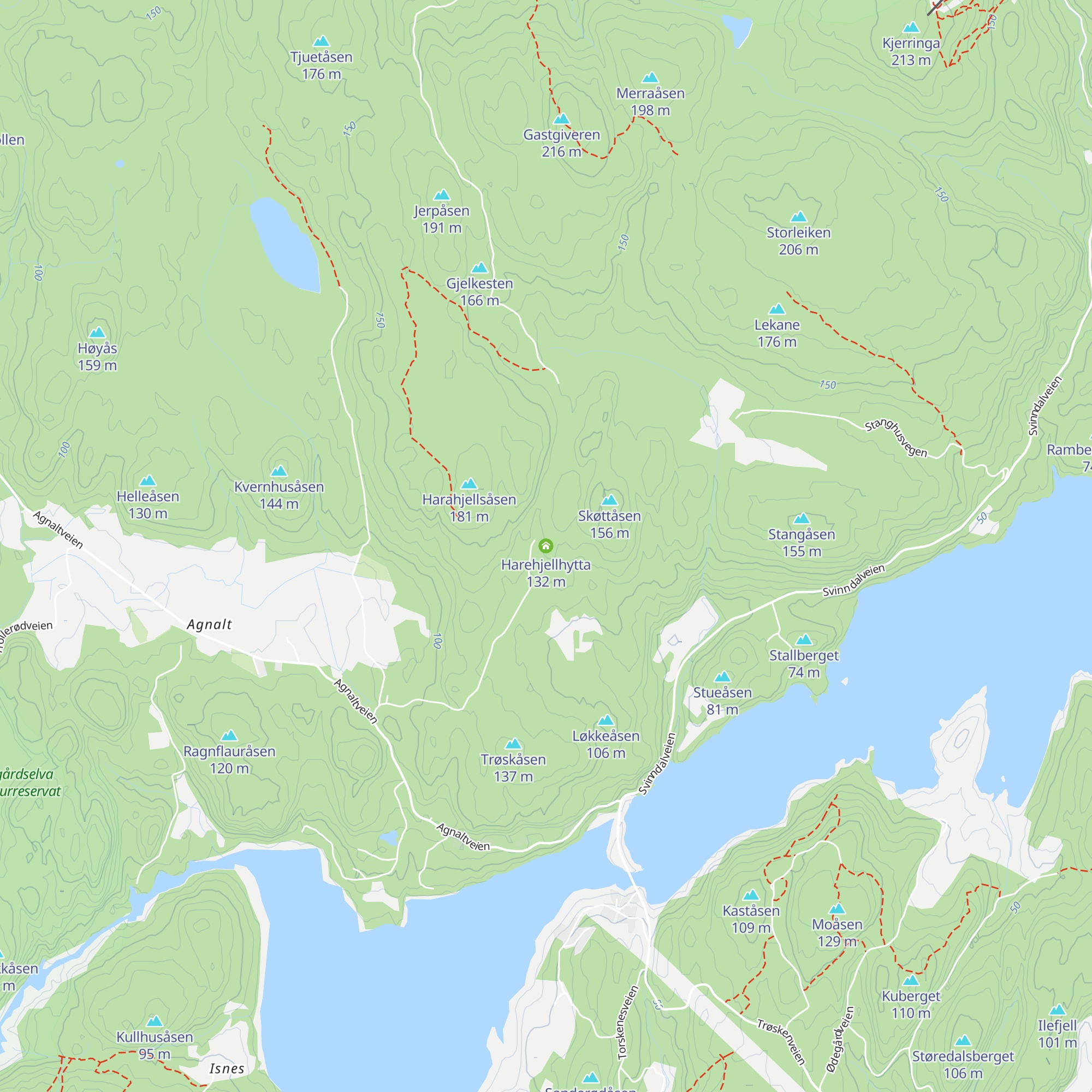 Harehjellhytta map