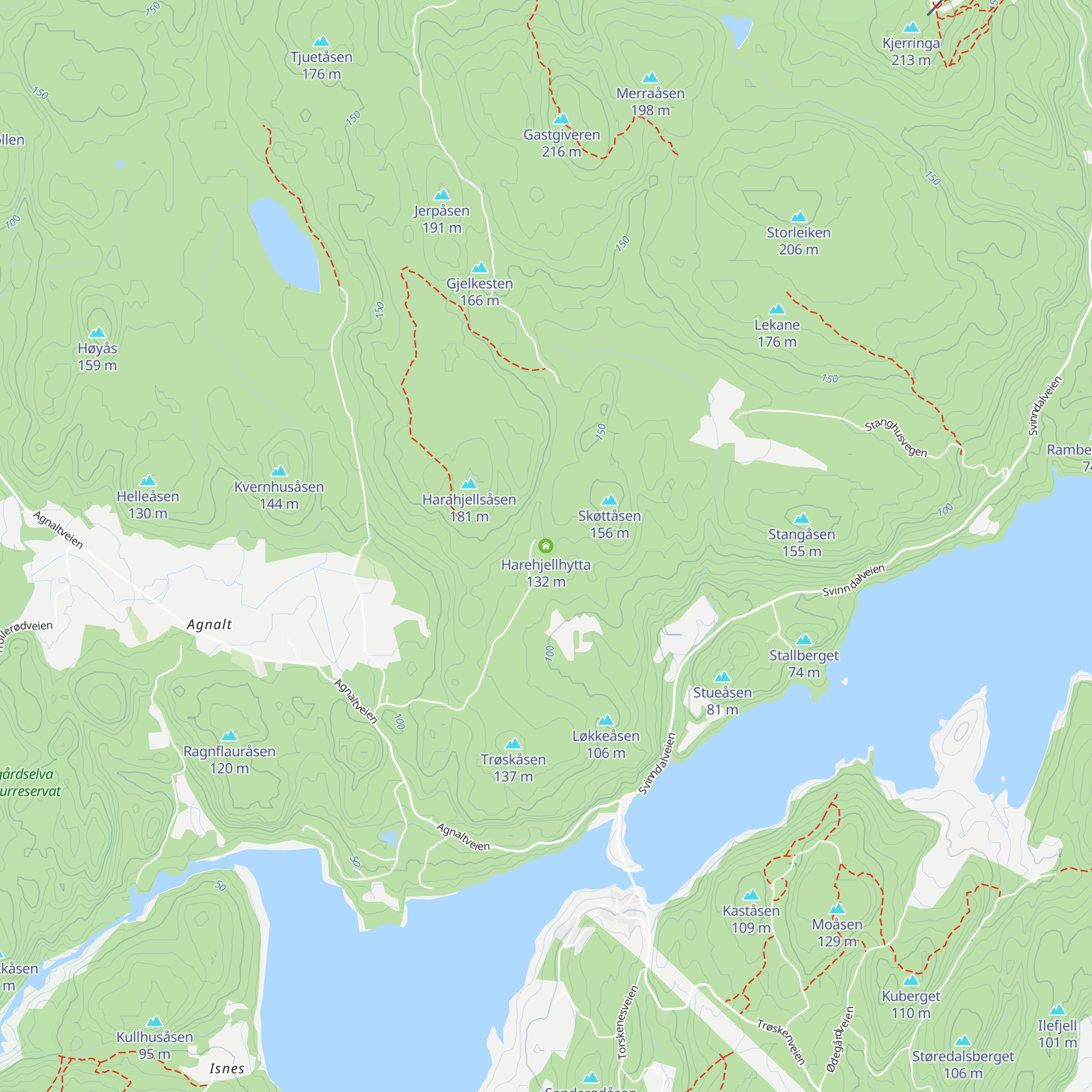 Harehjellhytta map