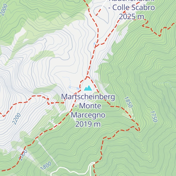 Map of Martscheinberg - Monte Marcegno