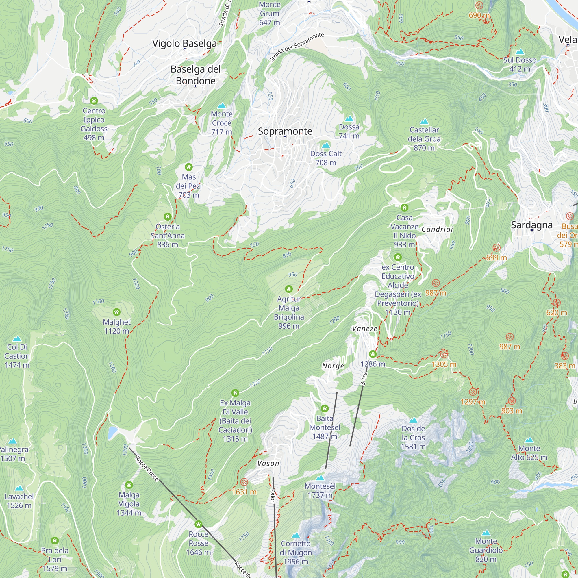 Agritur Malga Brigolina map