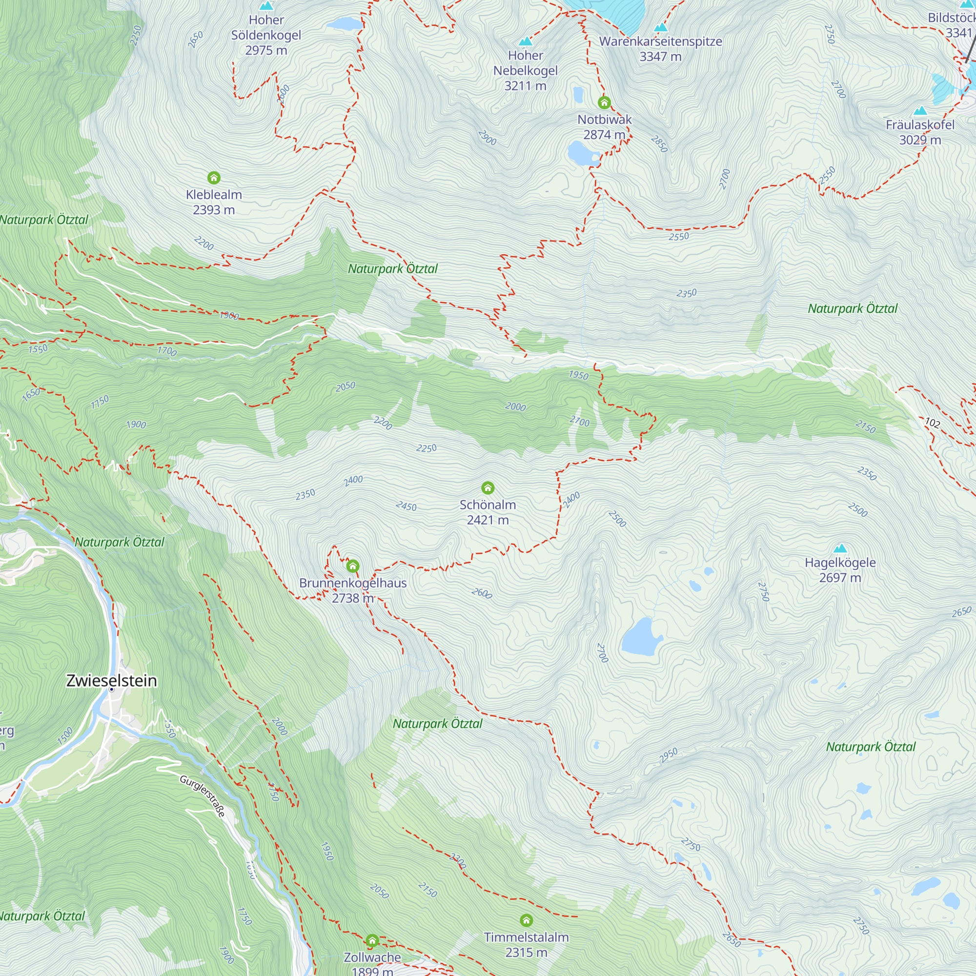 Schönalm map