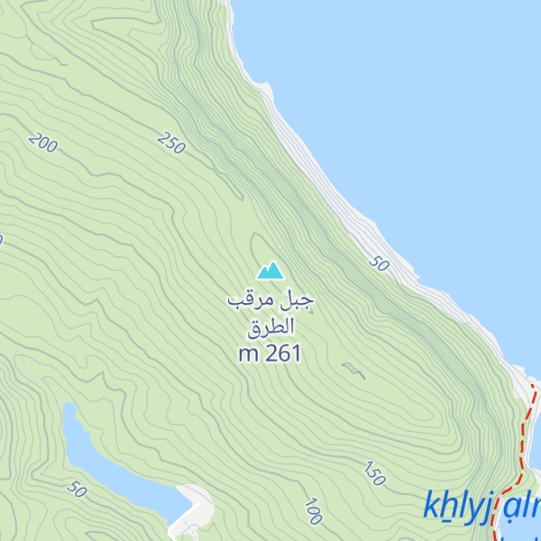 Map of جبل مرقب الطرق