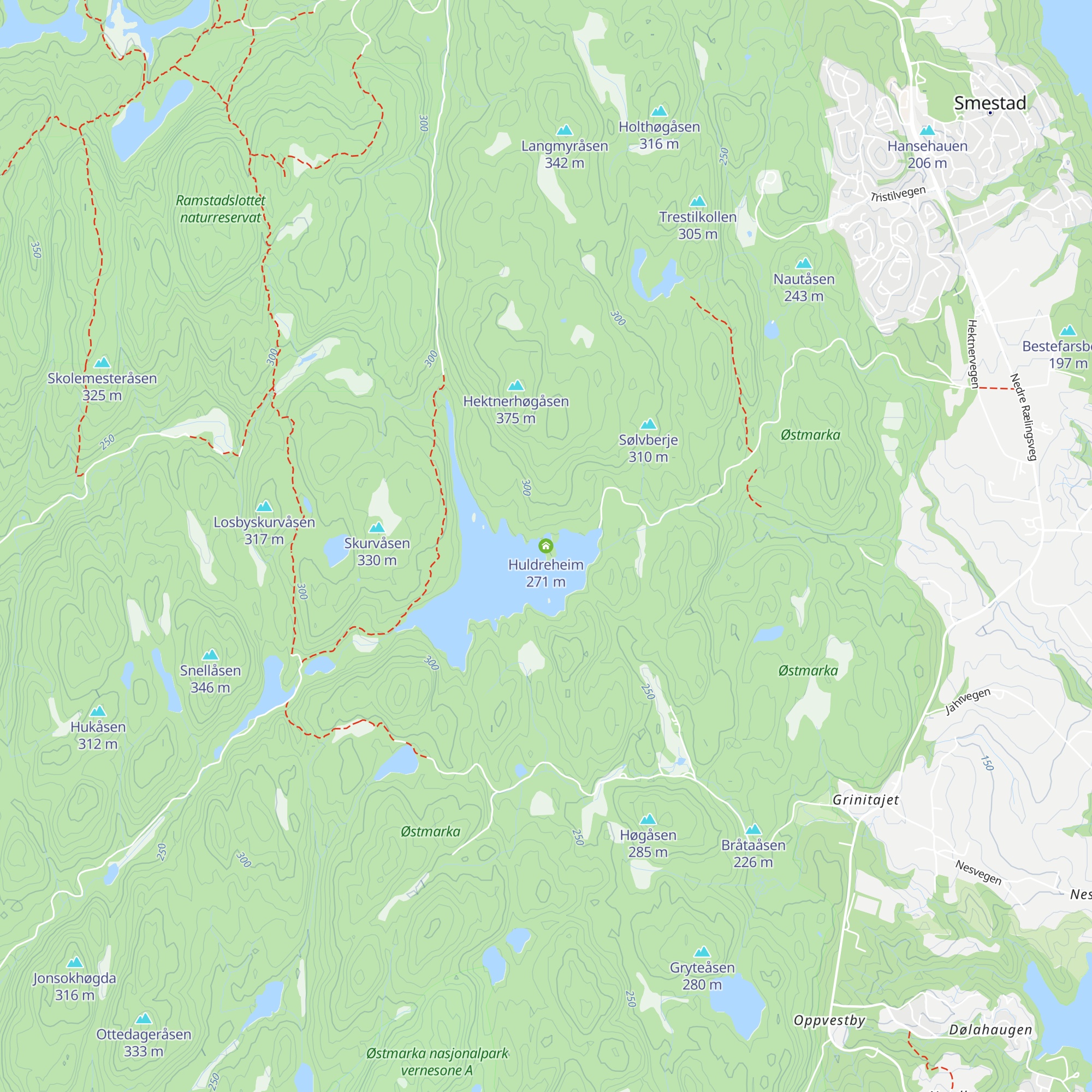Huldreheim map