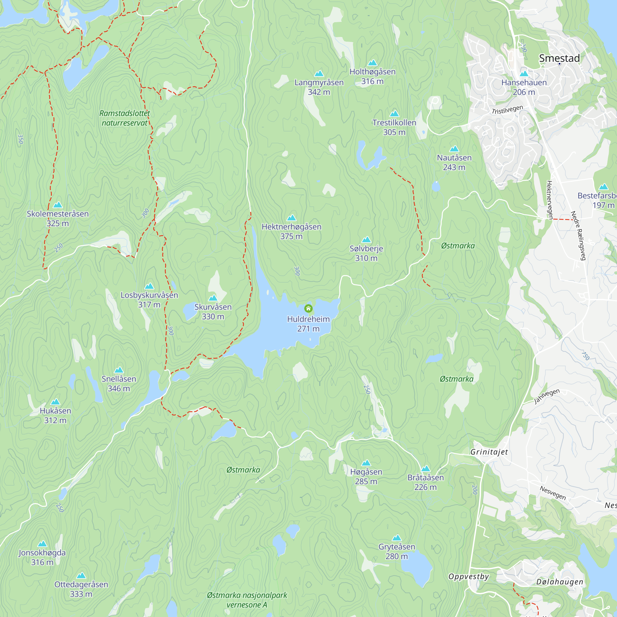 Huldreheim map
