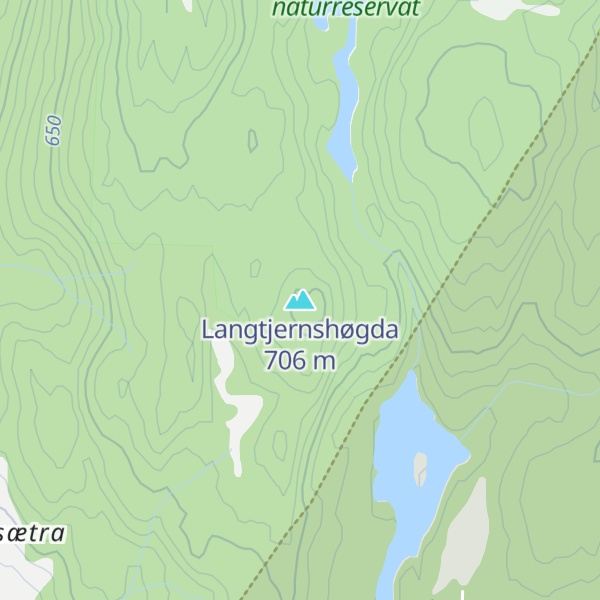 Map of Langtjernshøgda
