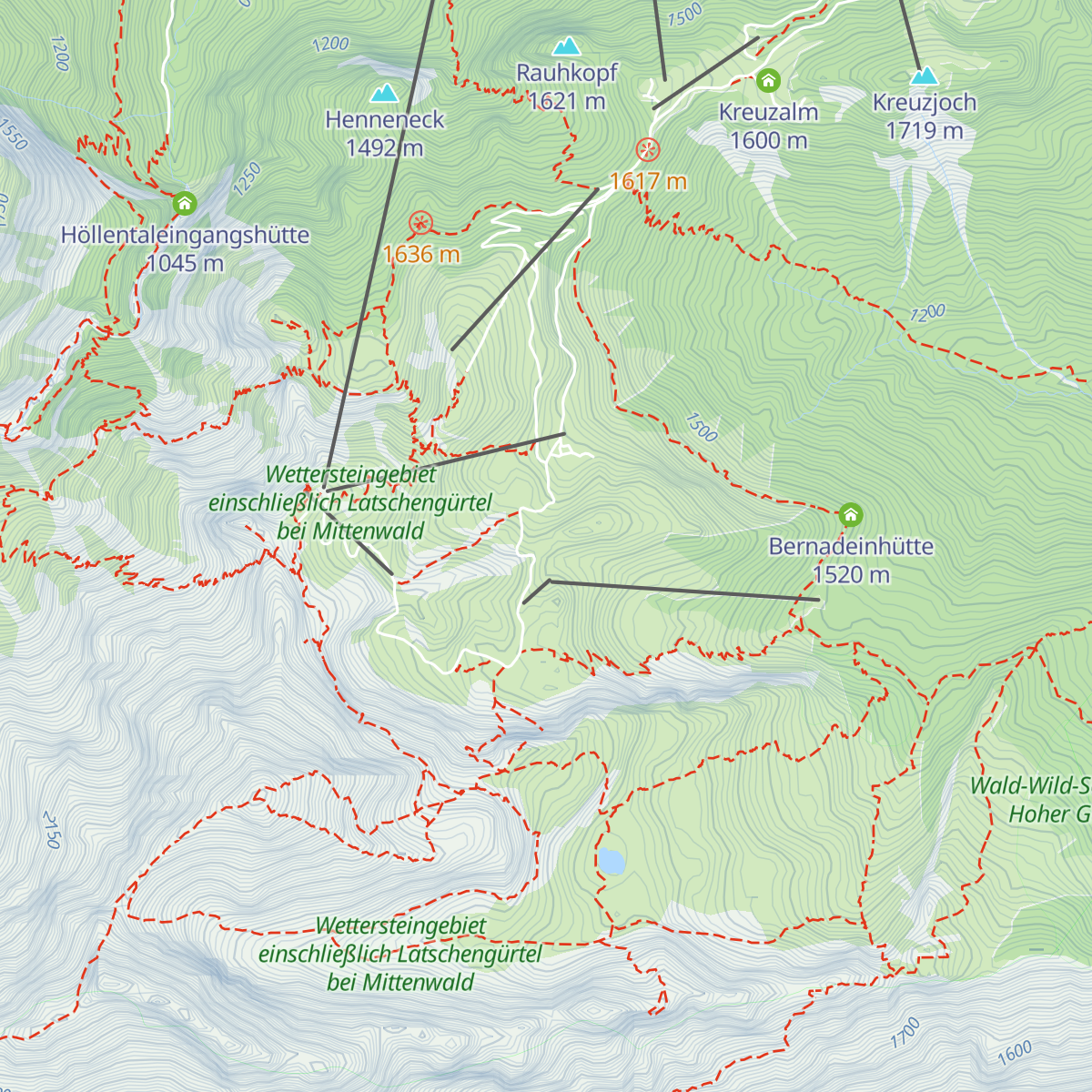 Bergwacht Hans-Ruder-Diensthütte map