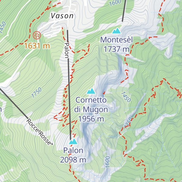 Map of Cornetto di Mugon
