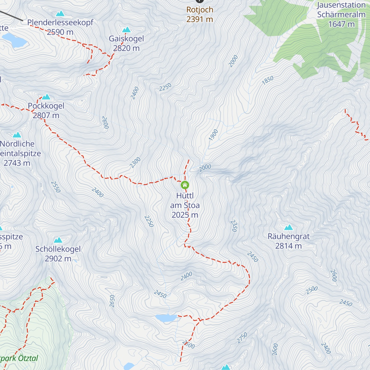 Hüttl am Stoa map