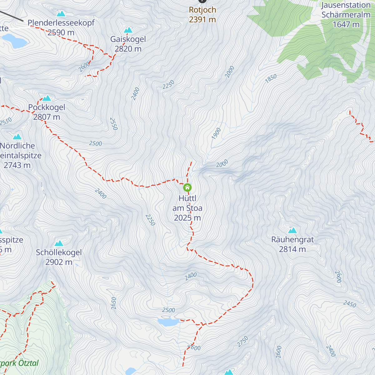 Hüttl am Stoa map