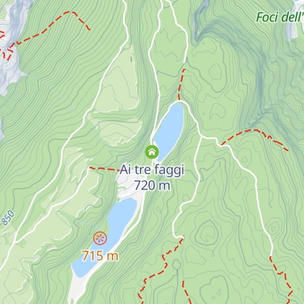 Map of Ai tre faggi