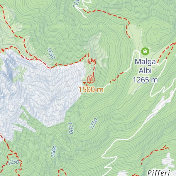 Map of Rifugio Forestale Sparavei "Primo Larentis"