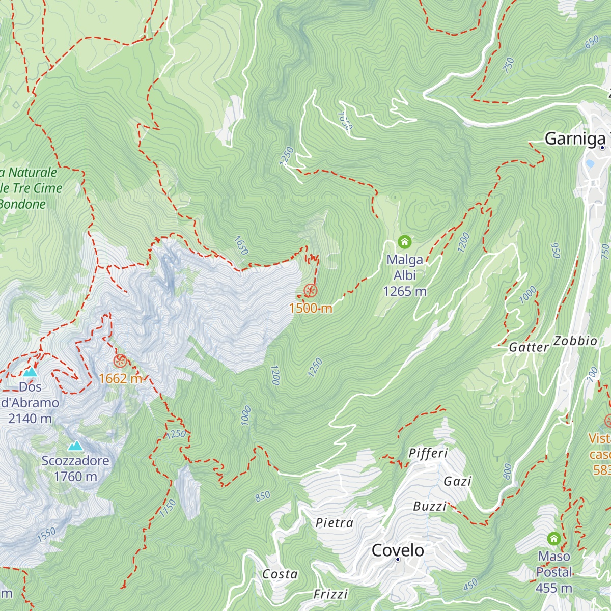 Rifugio Forestale Sparavei "Primo Larentis" map