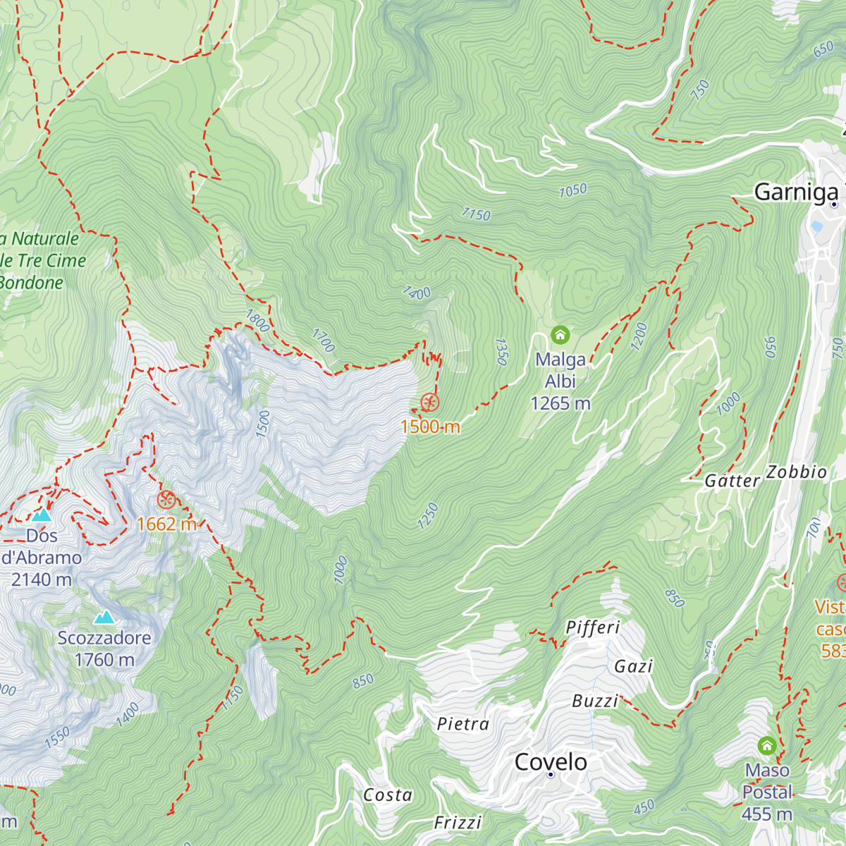 Rifugio Forestale Sparavei "Primo Larentis" map