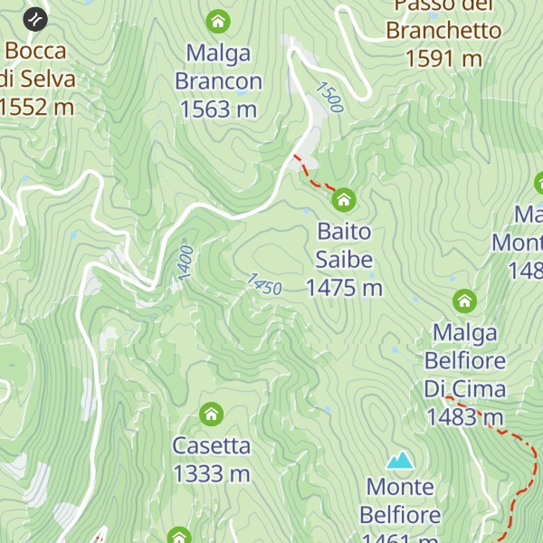 Map of Malga Saibe
