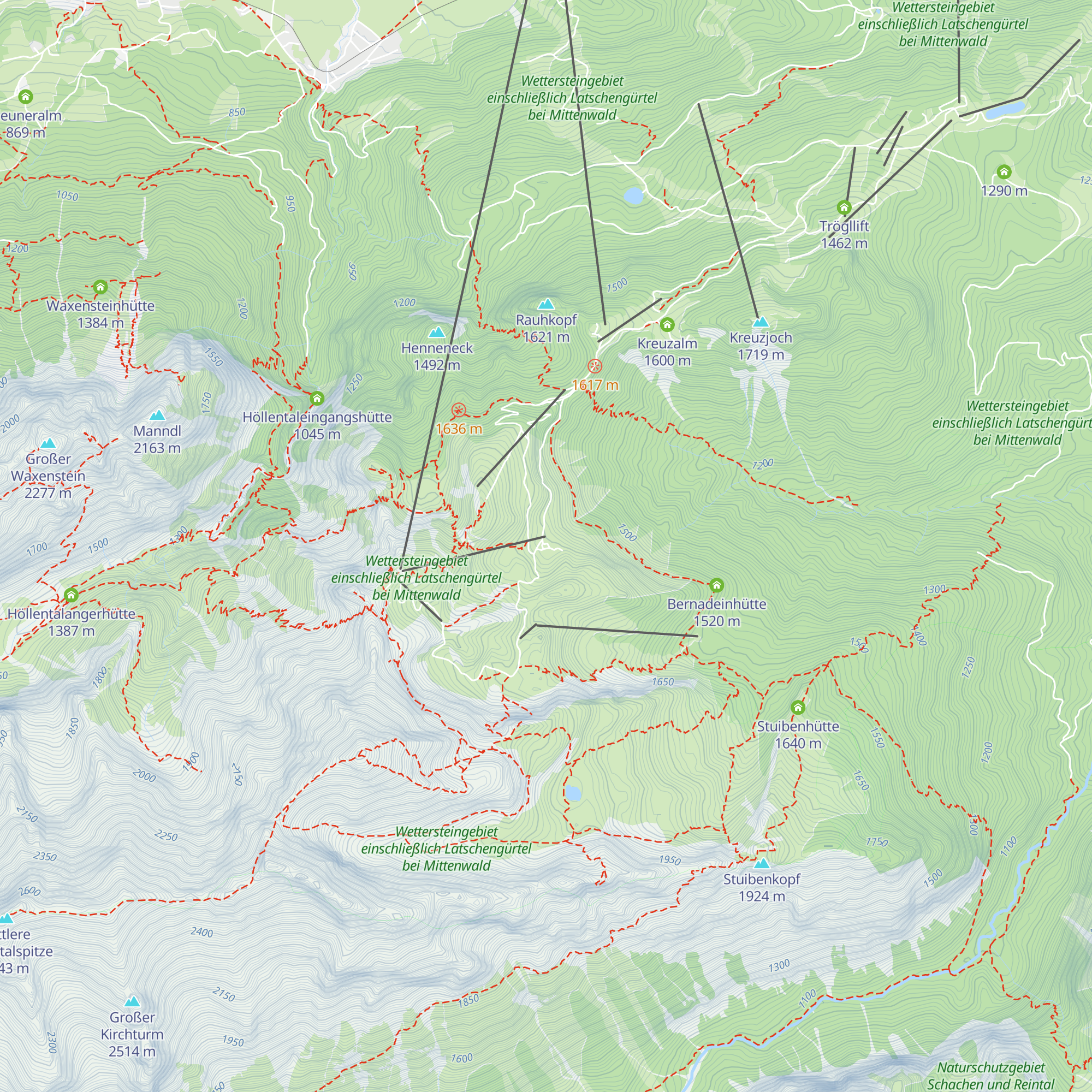 Hochalm 1705 map