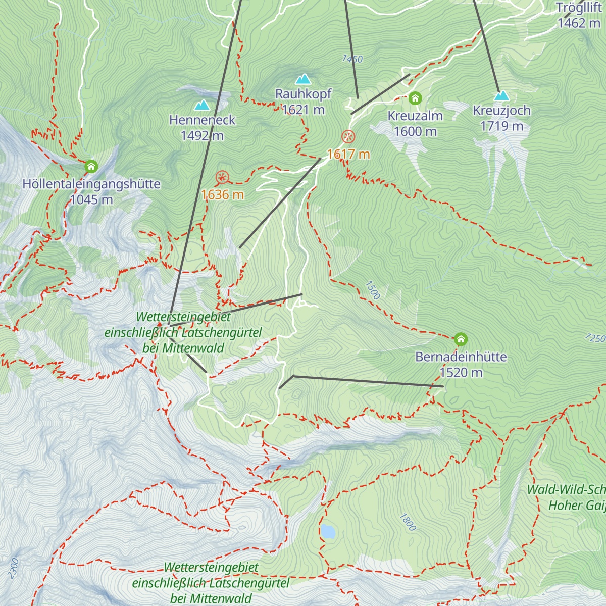 Hochalm 1705 map