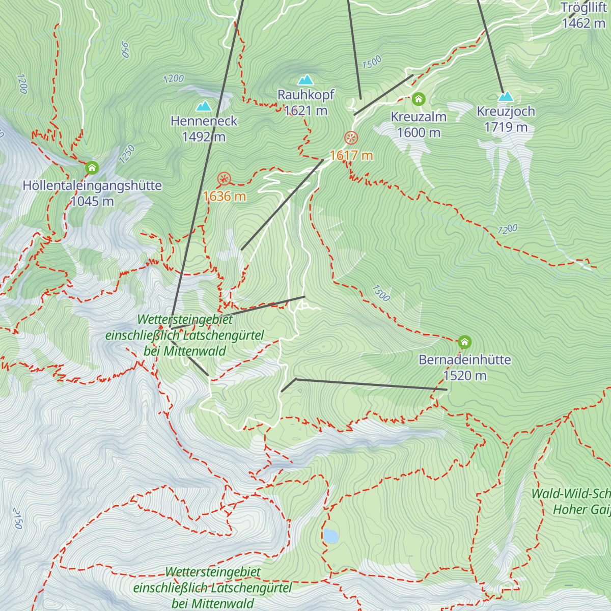 Hochalm 1705 map