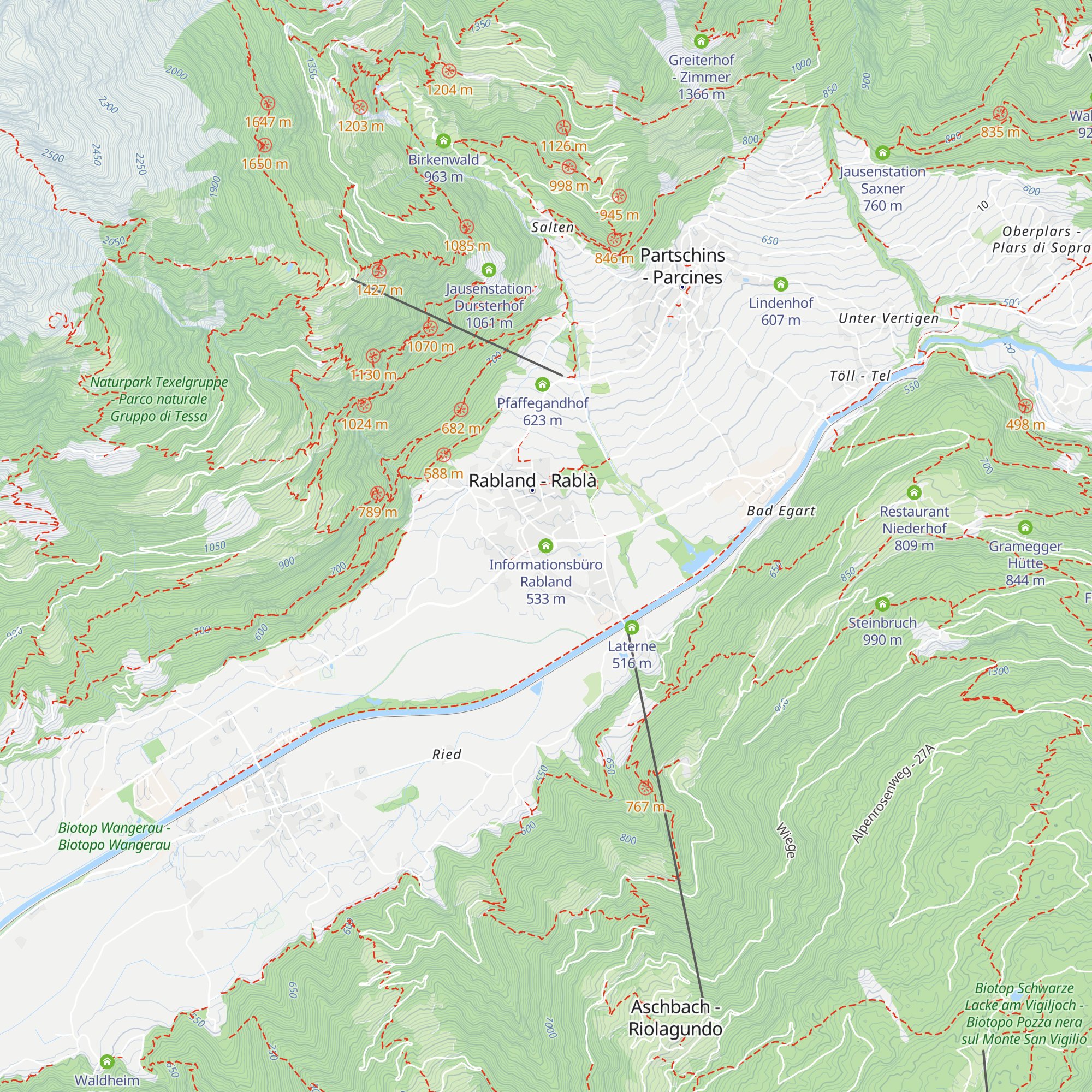 Informationsbüro Rabland map