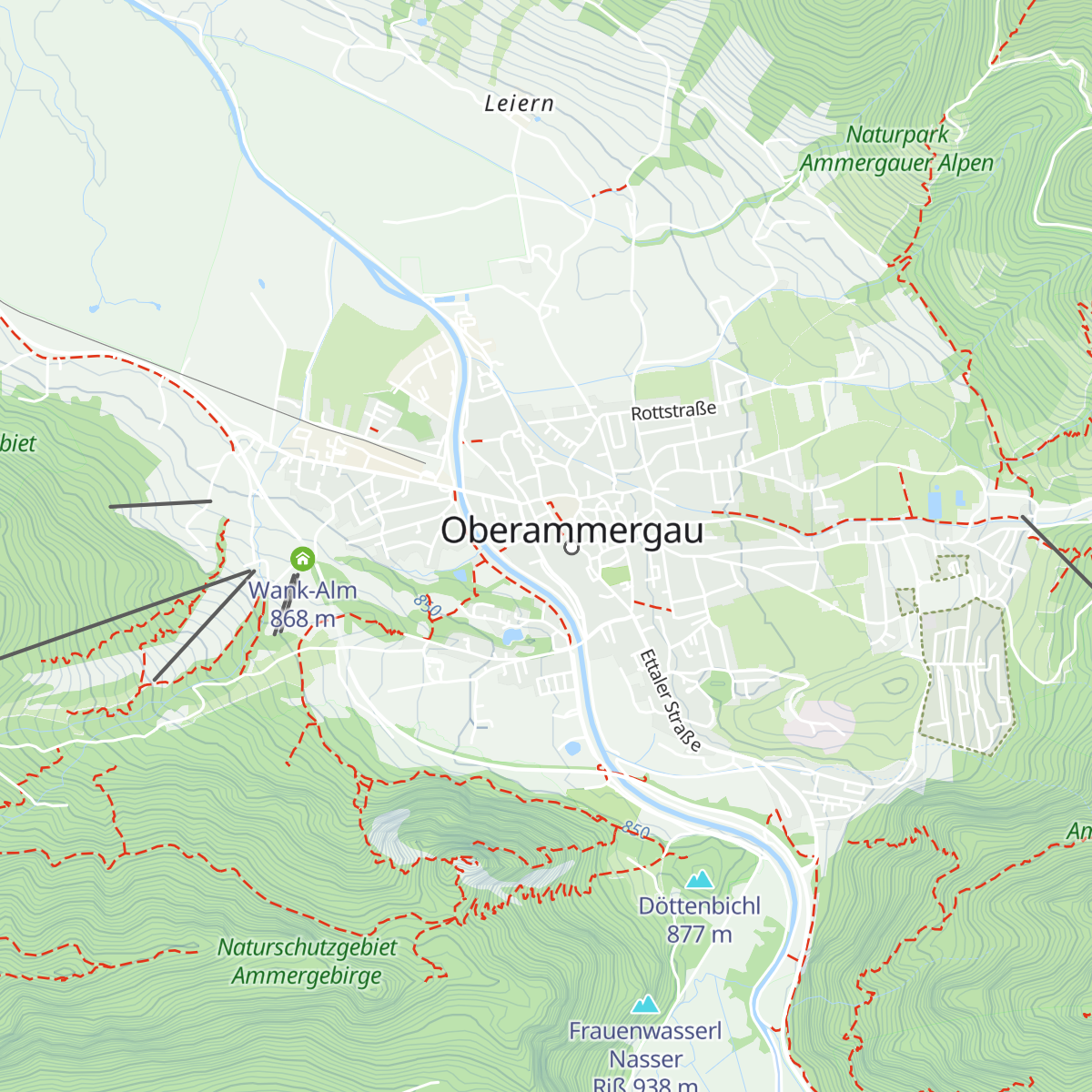 Tourist Information Oberammergau map
