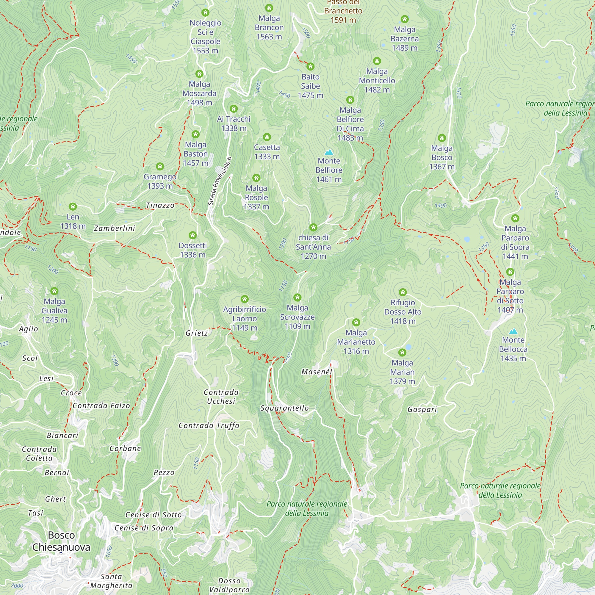 Malga Scrovazze map