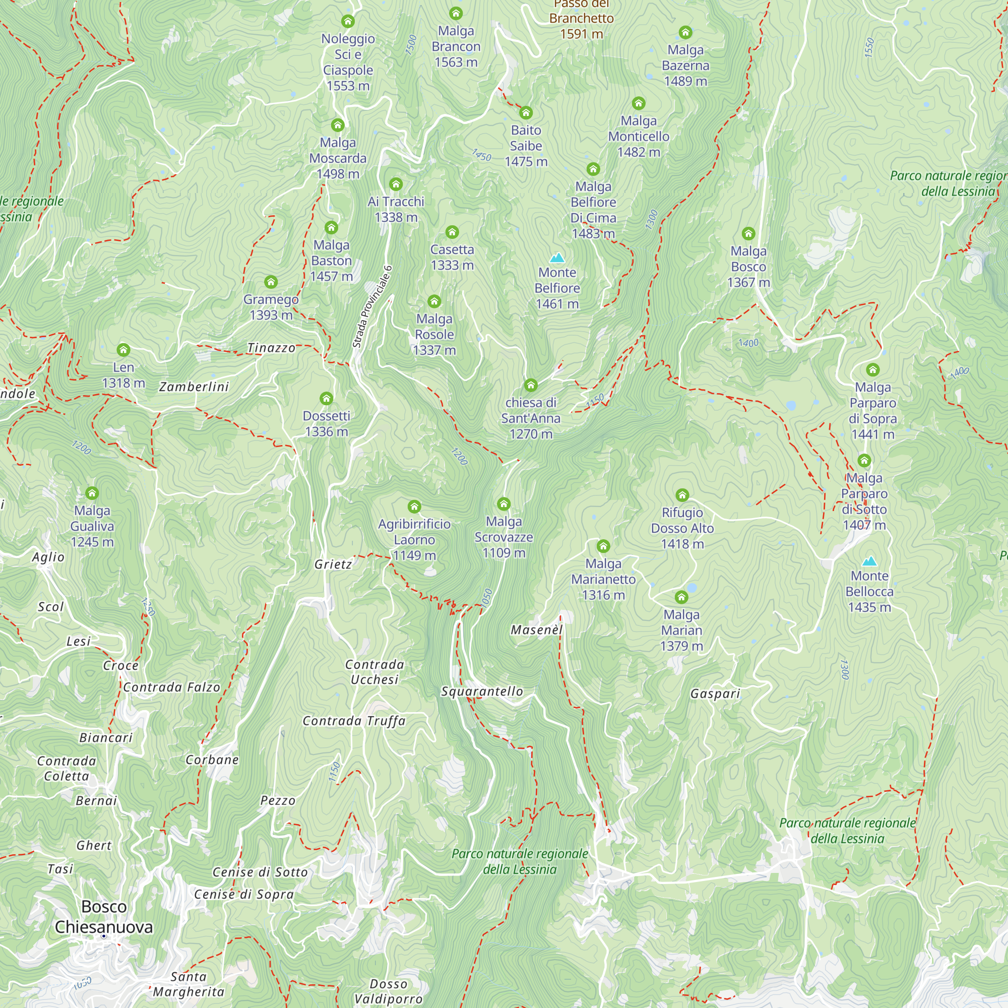 Malga Scrovazze map