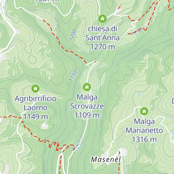 Map of Malga Scrovazze