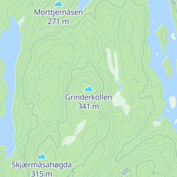 Map of Grinderkollen