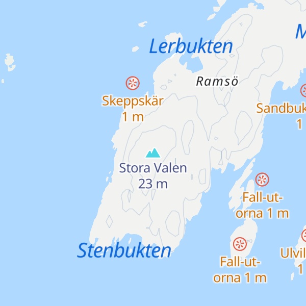 Map of Stora Valen