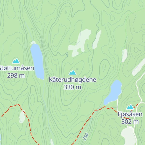 Map of Kåterudhøgdene