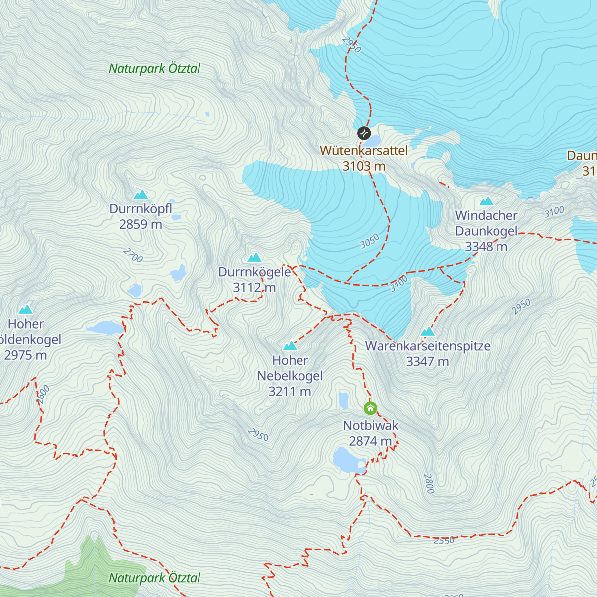 Hochstubaihütte map