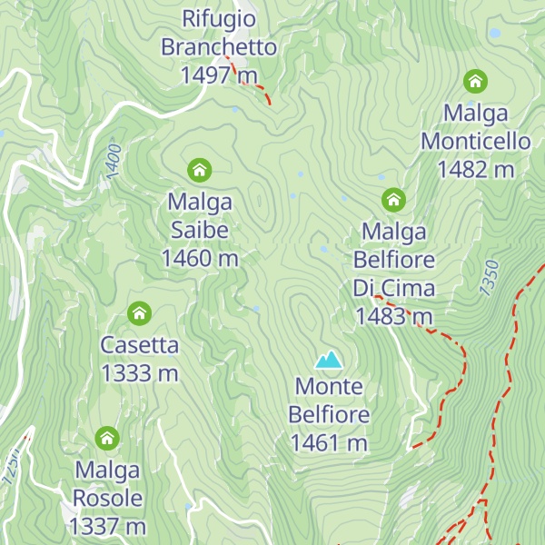 Map of Malga Belfiore Di Qua