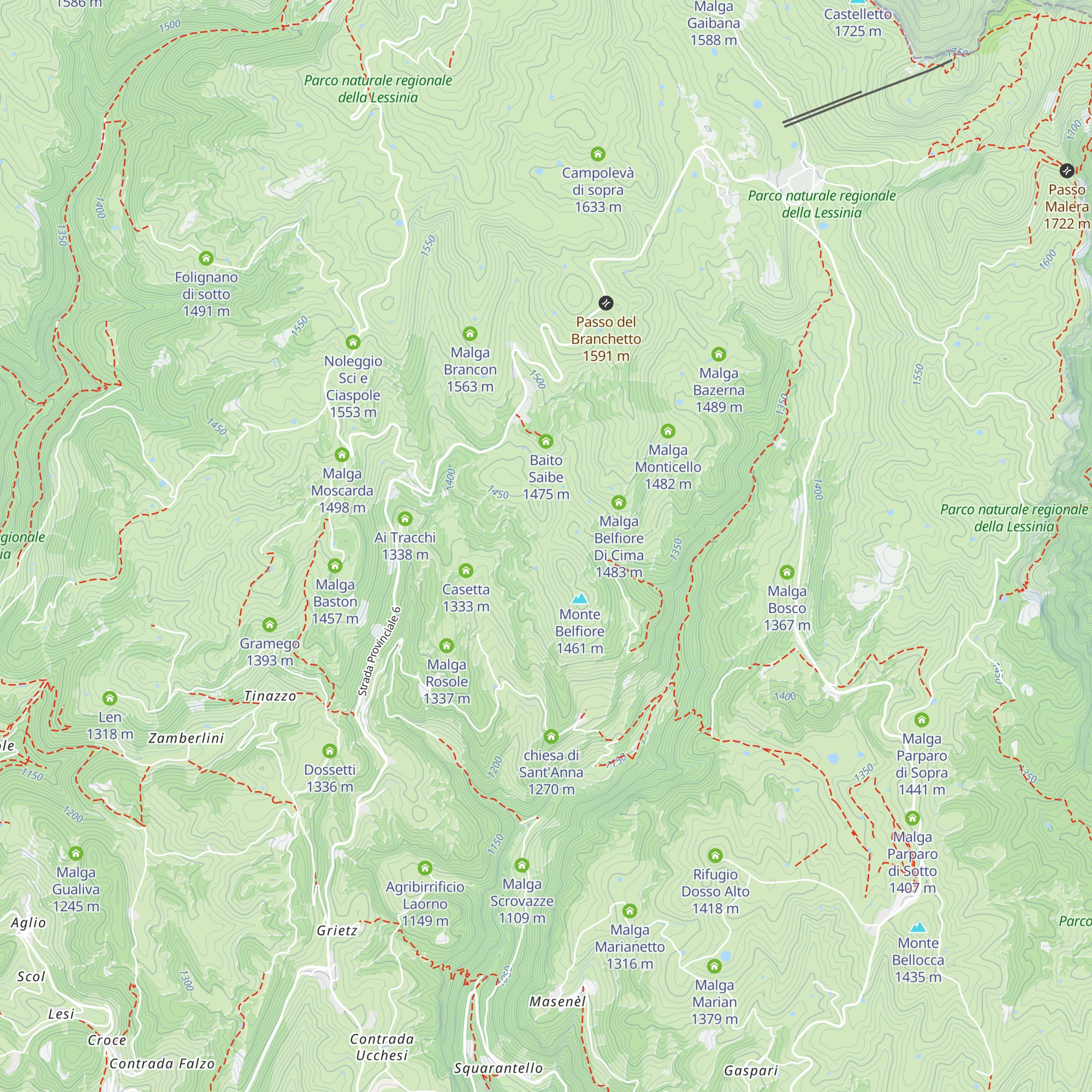 Malga Belfiore Di Qua map