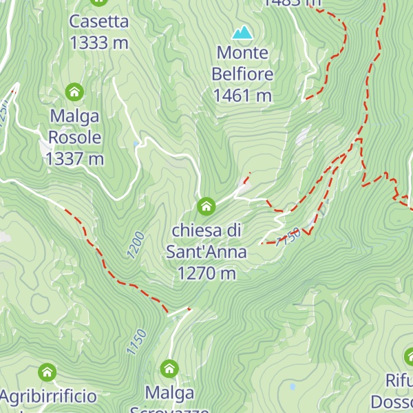Map of chiesa di Sant'Anna